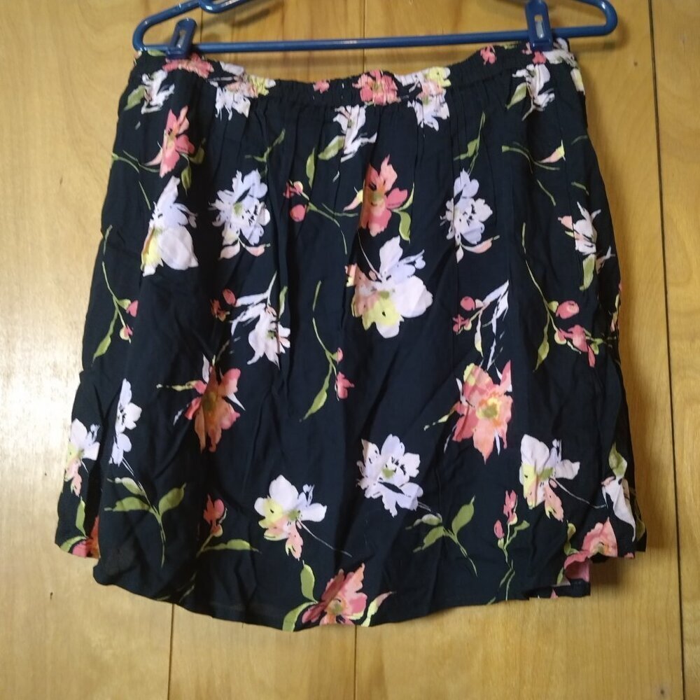 SO Women's Large Floral Faux Wrap A-Line Mini Skirt With Tie New - Picture 5 of 5